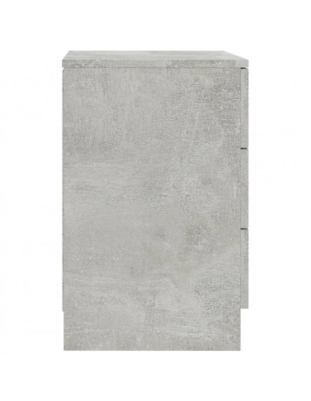 Comodini 2 pz Grigio Cemento 38x35x56 cm in Legno Multistrato