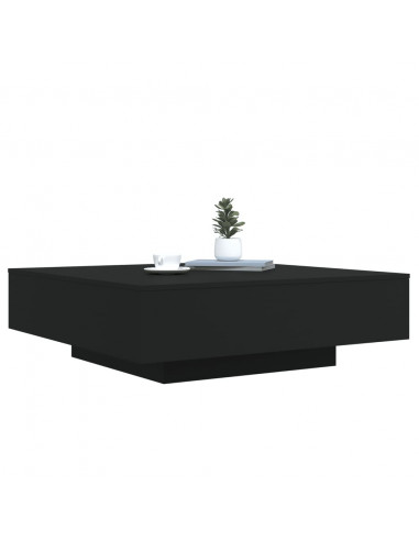 Tavolino da Salotto Nero 100x100x31 cm in Legno Multistrato