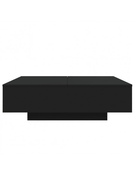 Tavolino da Salotto Nero 100x100x31 cm in Legno Multistrato