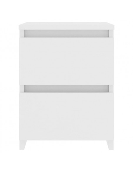 Comodini 2 pz Bianco 30x30x40 cm in Legno Ingegnerizzato