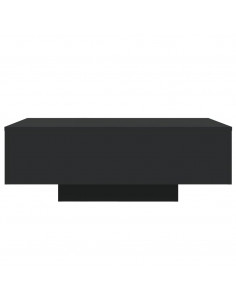 Tavolino da Soggiorno con Luci LED Nero 85x55x31 cm 2