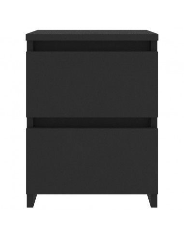 Comodini 2 pz Neri 30x30x40 cm in Legno Multistrato