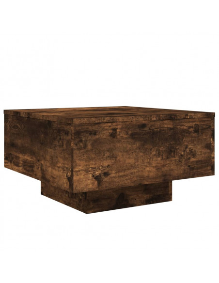 Tavolino da Salotto Rovere Fumo 55x55x31cm in Legno Multistrato