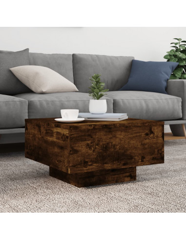 Tavolino da Salotto Rovere Fumo 55x55x31cm in Legno Multistrato