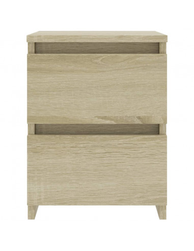 Comodini 2 pz Rovere Sonoma 30x30x40 cm in Legno Multistrato