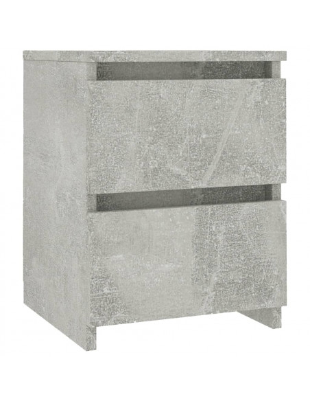 Comodino Grigio Cemento 30x30x40 cm in Legno Multistrato
