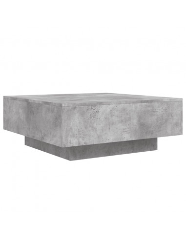 Tavolino Salotto Grigio Cemento 80x80x31 cm Legno Multistrato
