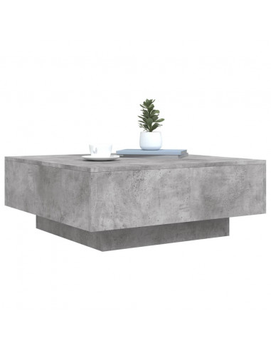 Tavolino Salotto Grigio Cemento 80x80x31 cm Legno Multistrato