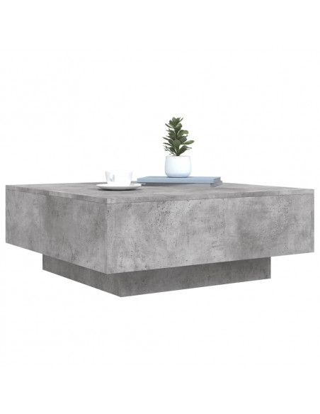 Tavolino Salotto Grigio Cemento 80x80x31 cm Legno Multistrato
