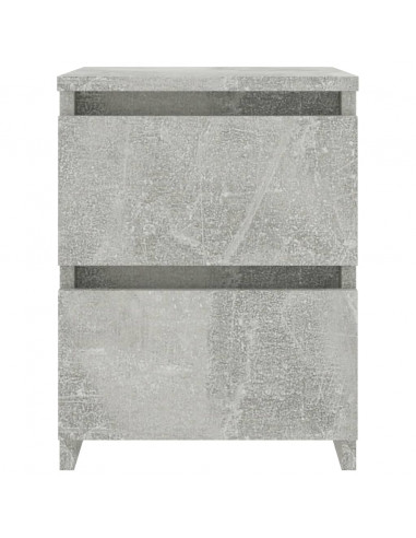 Comodino Grigio Cemento 30x30x40 cm in Legno Multistrato