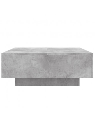 Tavolino Salotto Grigio Cemento 80x80x31 cm Legno Multistrato