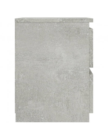 Comodino Grigio Cemento 30x30x40 cm in Legno Multistrato