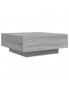 Tavolino da Salotto Grigio Sonoma 80x80x31 cm Legno Multistrato 2