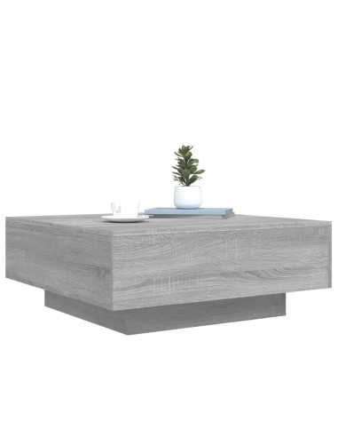 Tavolino da Salotto Grigio Sonoma 80x80x31 cm Legno Multistrato