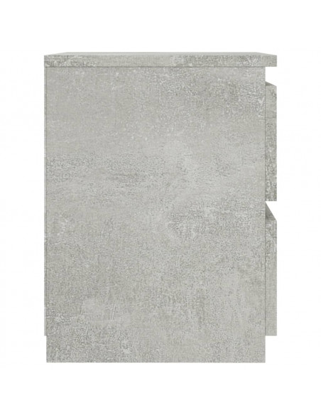 Comodini 2pz Grigio Cemento 30x30x40 cm in Legno Multistrato