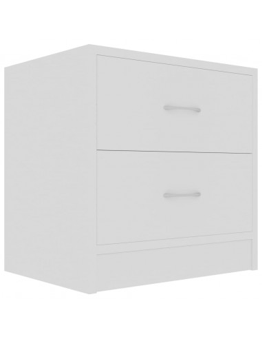 Comodino Bianco 40x30x40 cm Legno Ingegnerizzato