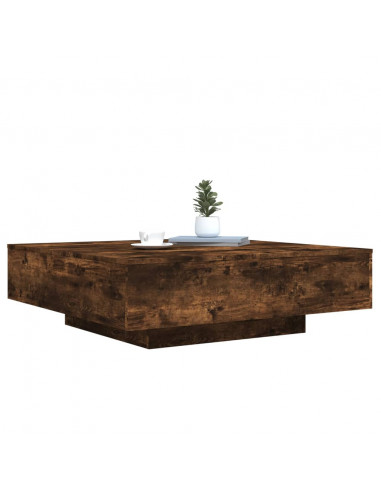 Tavolino da Salotto Rovere Fumo 100x100x31 cm Legno Multistrato