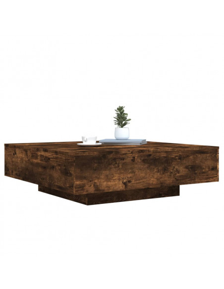 Tavolino da Salotto Rovere Fumo 100x100x31 cm Legno Multistrato