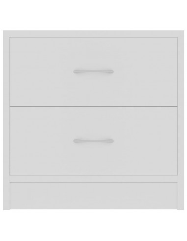 Comodino Bianco 40x30x40 cm Legno Ingegnerizzato