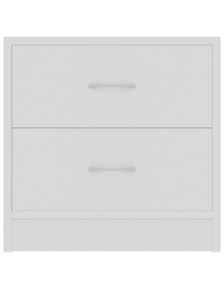 Comodino Bianco 40x30x40 cm Legno Ingegnerizzato