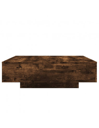 Tavolino da Salotto Rovere Fumo 100x100x31 cm Legno Multistrato