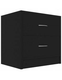 Comodino Nero 40x30x40 cm in Legno Multistrato 2
