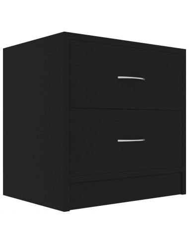 Comodino Nero 40x30x40 cm in Legno Multistrato