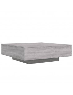 Tavolino Salotto Grigio Sonoma 100x100x31 cm Legno Multistrato 2