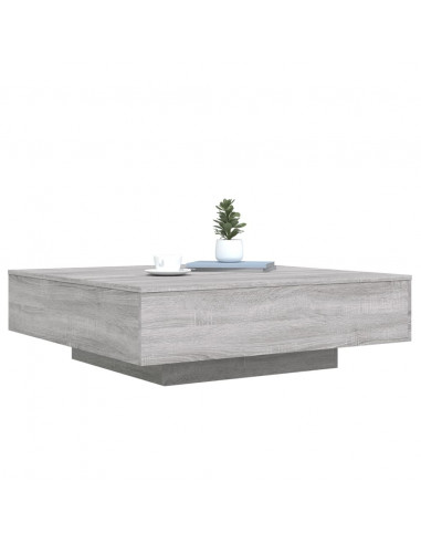 Tavolino Salotto Grigio Sonoma 100x100x31 cm Legno Multistrato
