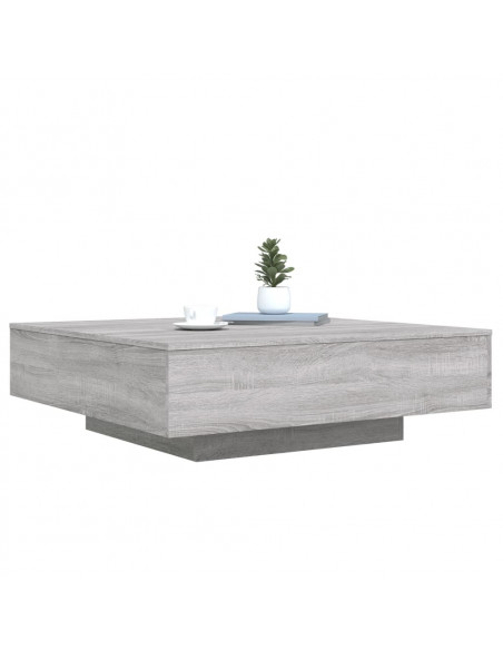 Tavolino Salotto Grigio Sonoma 100x100x31 cm Legno Multistrato