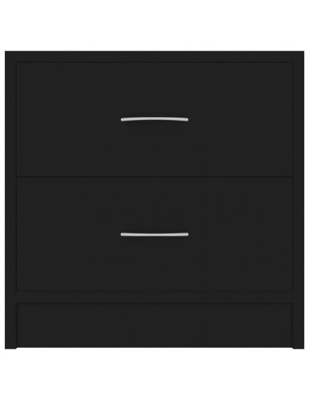 Comodini Neri 2 pz 40x30x40 cm in Legno Multistrato