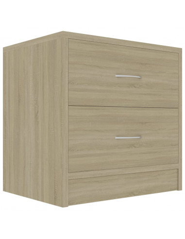 Comodini Rovere Sonoma 2 pz 40x30x40 cm in Legno Multistrato