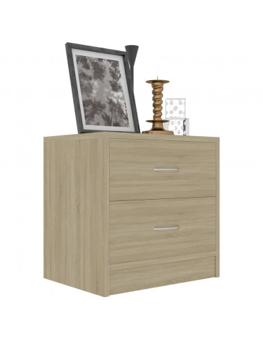 Comodini Rovere Sonoma 2 pz 40x30x40 cm in Legno Multistrato