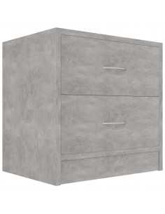 Comodino Grigio Cemento 40x30x40 cm in Legno Multistrato 2