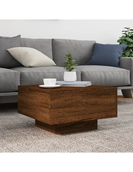 Tavolino da Salotto Rovere Marrone 55x55x31cm Legno Multistrato