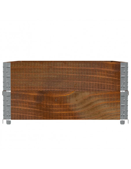 Paretali per Pallet 2pz Marroni 120x80cm Legno Massello di Pino