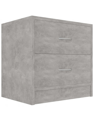 Comodini 2 pz Grigio Cemento 40x30x40 cm in Legno Multistrato