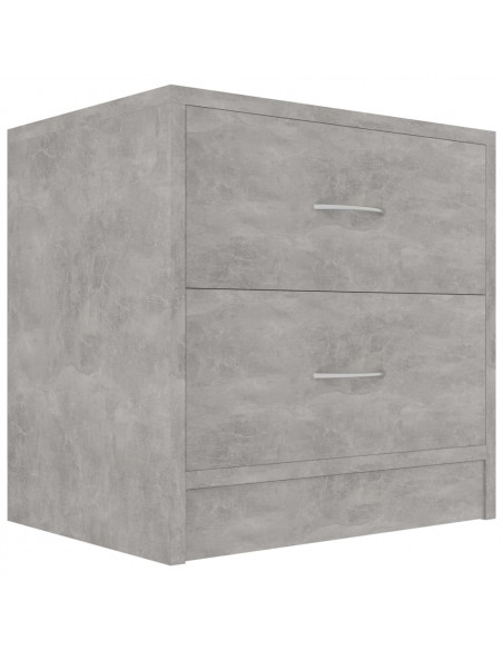 Comodini 2 pz Grigio Cemento 40x30x40 cm in Legno Multistrato