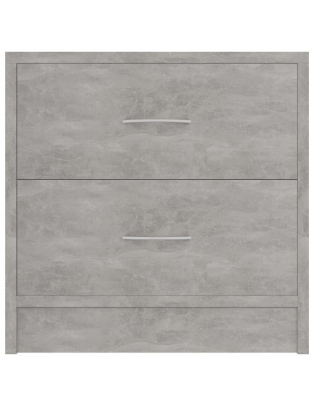 Comodini 2 pz Grigio Cemento 40x30x40 cm in Legno Multistrato