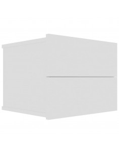 Comodino Bianco 40x30x30 cm in Legno Multistrato 2
