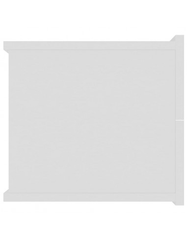 Comodino Bianco 40x30x30 cm in Legno Multistrato