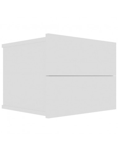 Comodini 2 pz Bianchi 40x30x30 cm in Legno Multistrato