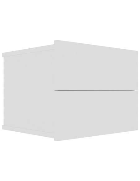 Comodini 2 pz Bianchi 40x30x30 cm in Legno Multistrato