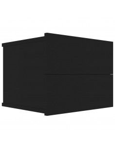 Comodino Nero 40x30x30 cm in Legno Multistrato 2