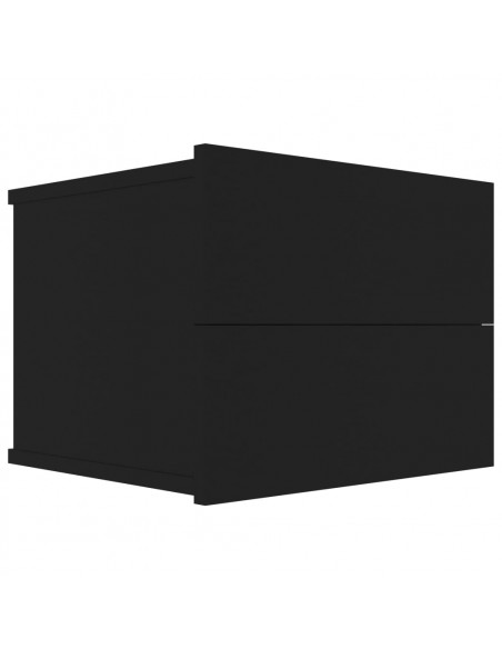 Comodino Nero 40x30x30 cm in Legno Multistrato