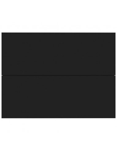 Comodino Nero 40x30x30 cm in Legno Multistrato