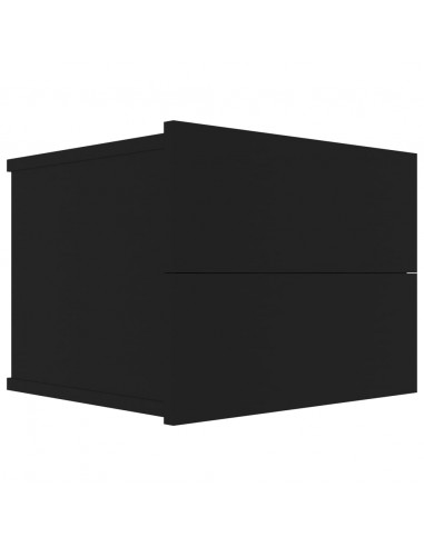 Comodini 2 pz Neri 40x30x30 cm in Legno Multistrato