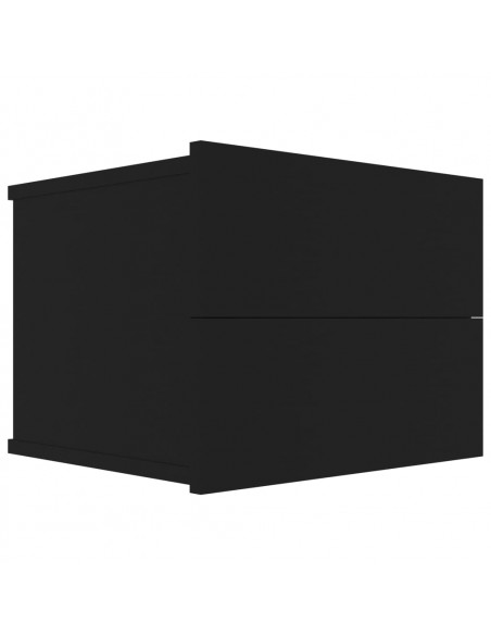Comodini 2 pz Neri 40x30x30 cm in Legno Multistrato