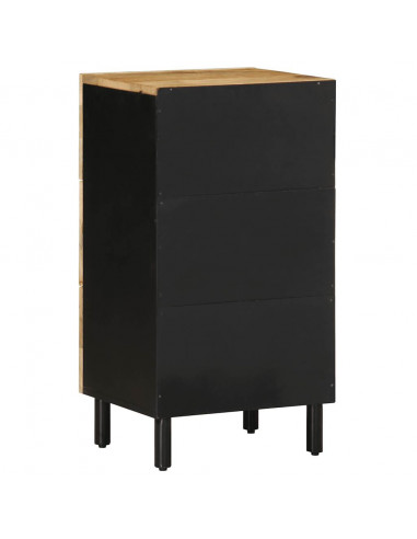 Credenza 40x33,5x75 cm in Legno Massello di Mango Grezzo