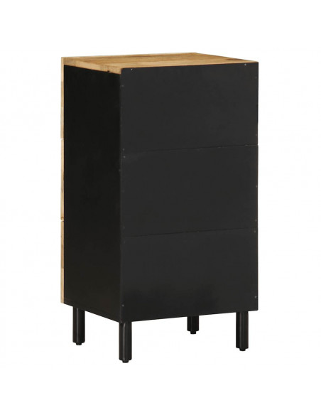 Credenza 40x33,5x75 cm in Legno Massello di Mango Grezzo